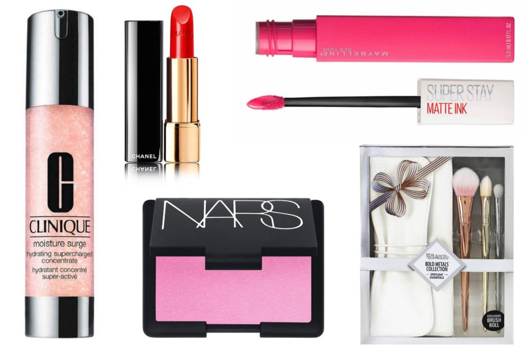 Clinique, Chanel lipstick, NARS blush 