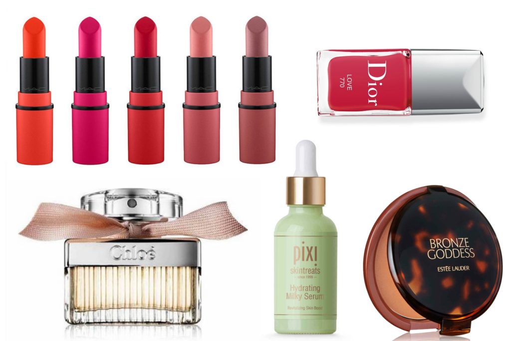 mac lipsticks, parfum, dior nagellak en bronzer 