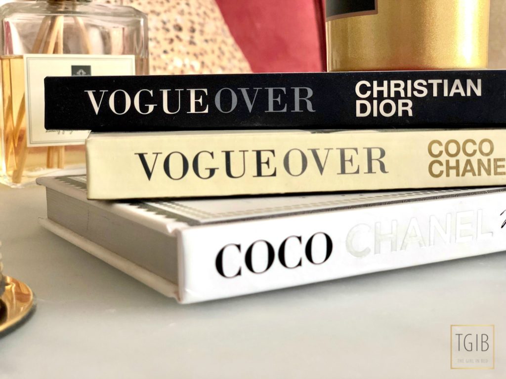 drie boeken over vogue, Chanel en Dior 