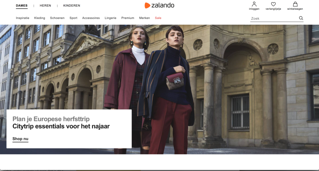 homepage Zalando