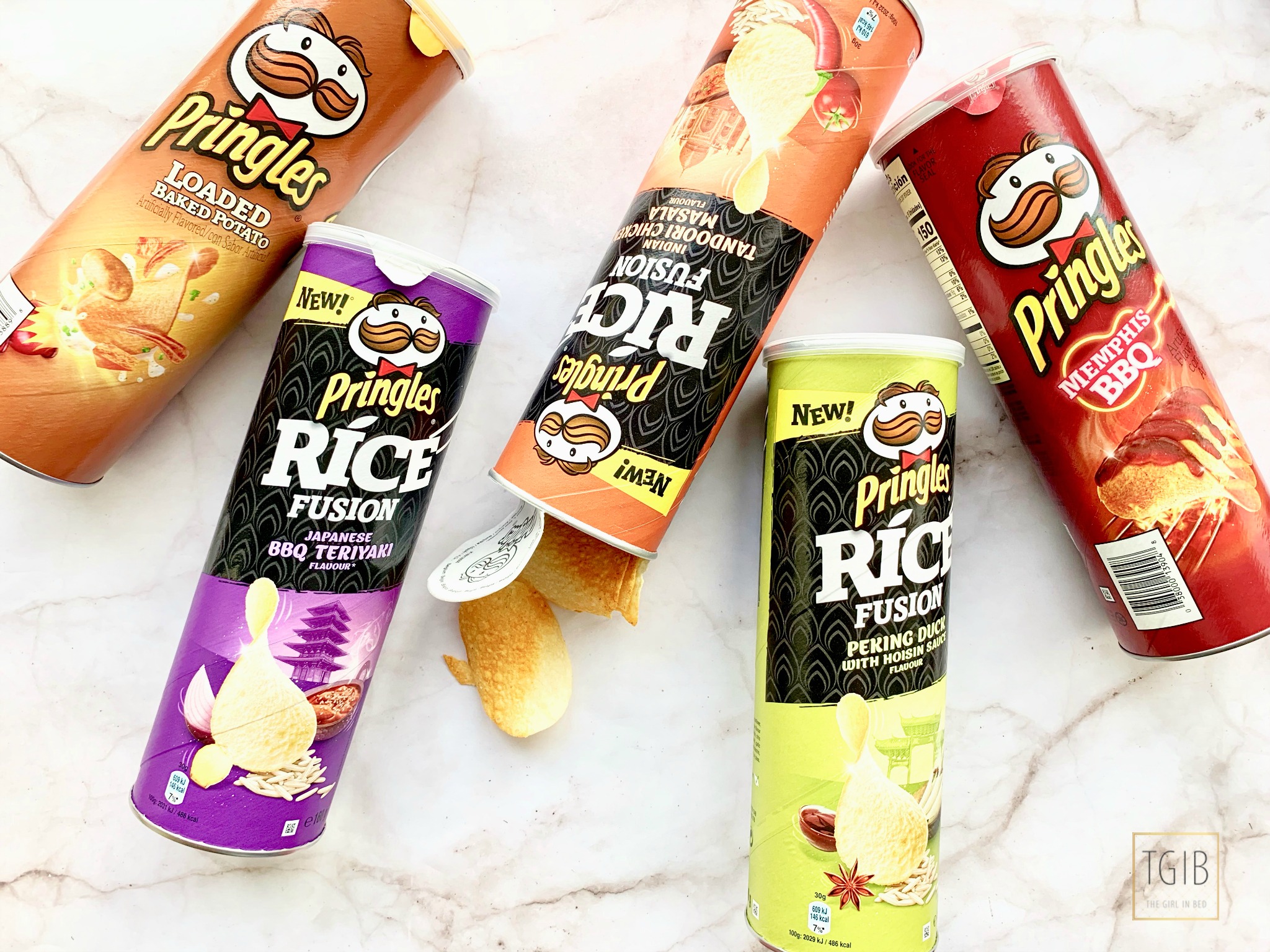 5 different kinds of Pringles