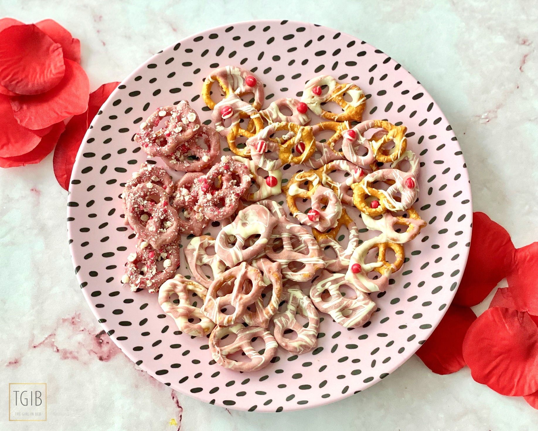Pink Pretzels ruby chocolate covered pretzels