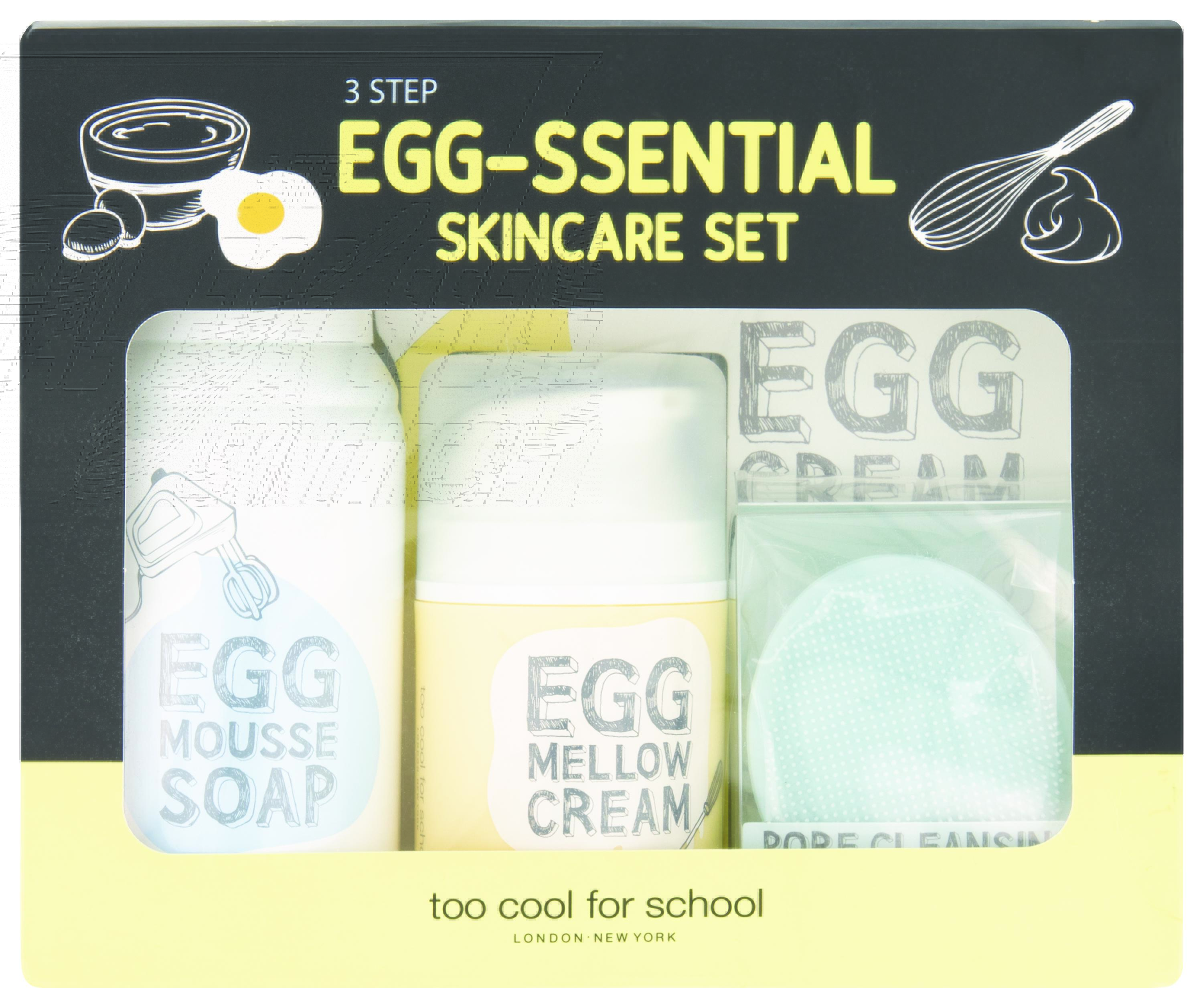 hema Too Cool For School Egg Cream Mask egg-ssential skincare set