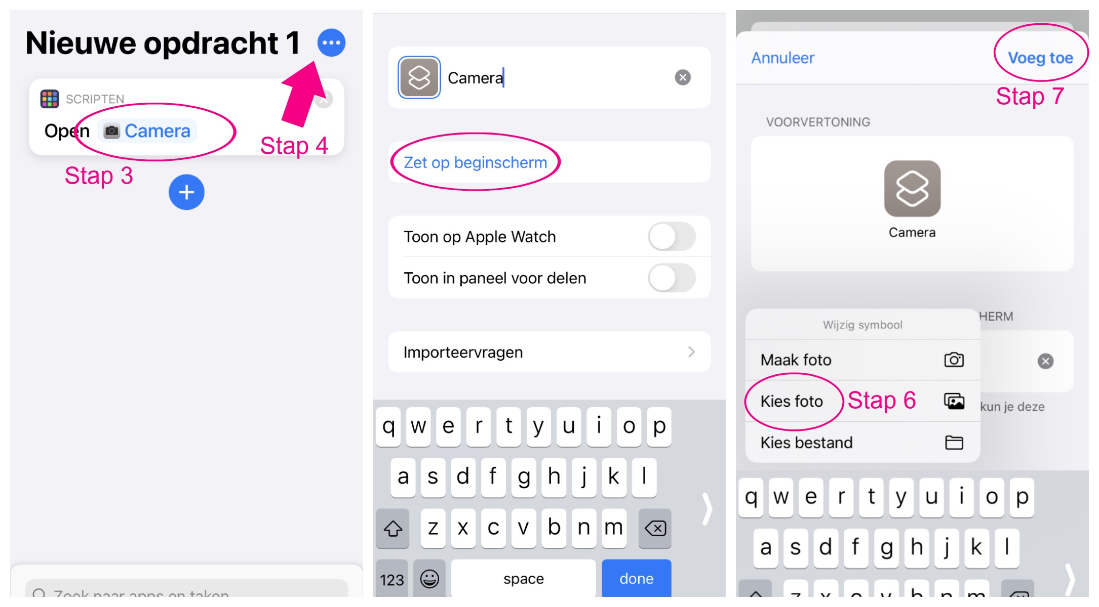 how to use shortcuts